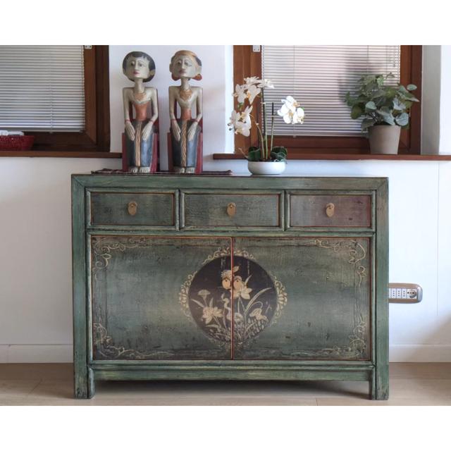 Kommode Ageus Sideboard Schrank Buffet Anrichte Möbel vintage asiatisch chinesisch orientalisch Bloomsbury Market Farbe: Tanne on Productcaster.