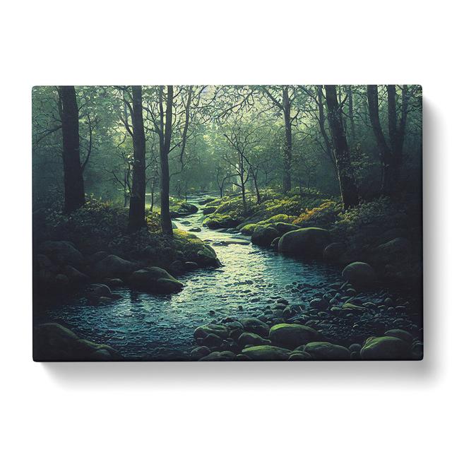 Fantastic Forest Stream - Wrapped Canvas Print Alpen Home Size: 40cm H x 60cm W x 3cm D on Productcaster.