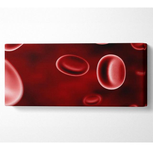 Red Spheres In Motion - Wrapped Canvas Art Prints Ebern Designs Size: 71cm H x 162.5cm W x 10cm D on Productcaster.