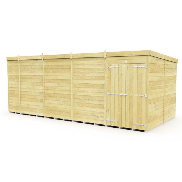 19 ft. W x 8 ft. D Manufactured Wood Tongue and Groove Pent Garden Shed Dakota Fields on Productcaster.