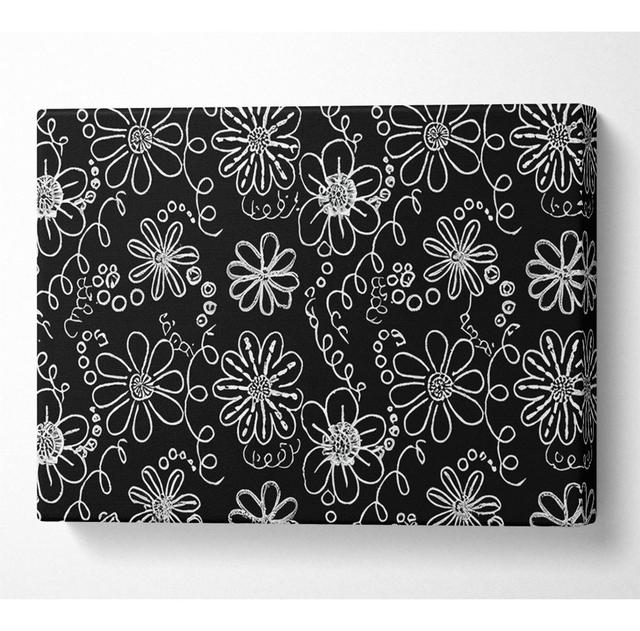 Infusion Weiß auf Schwarz - Druck ClassicLiving Größe: 81cm H x 121,9cm B x 10cm T on Productcaster.