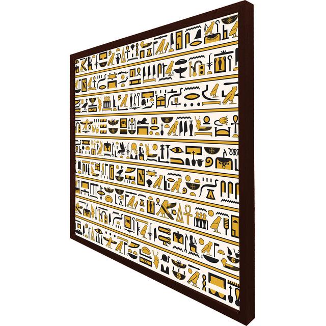 Arolyn Ancient Egyptian Hieroglyphs - Single Picture Frame Print Metro Lane Frame Colour: Brown Framed, Size: 41cm H x 41cm W x 4cm D on Productcaster.