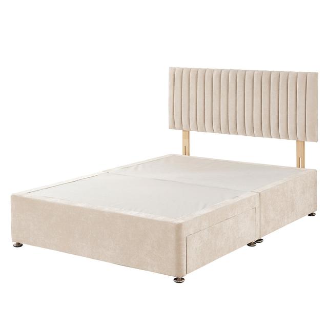 Nameeta Divan Bed Set 17 Stories Colour: Cream, Size: Small Double (4'), Storage Type: No Drawers on Productcaster.