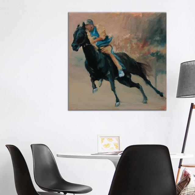 Palio (Study) by Zil Hoque - Wrapped Canvas Painting Wayfair Samples Size: 93.98cm H x 93.98cm W 1.9cm D on Productcaster.