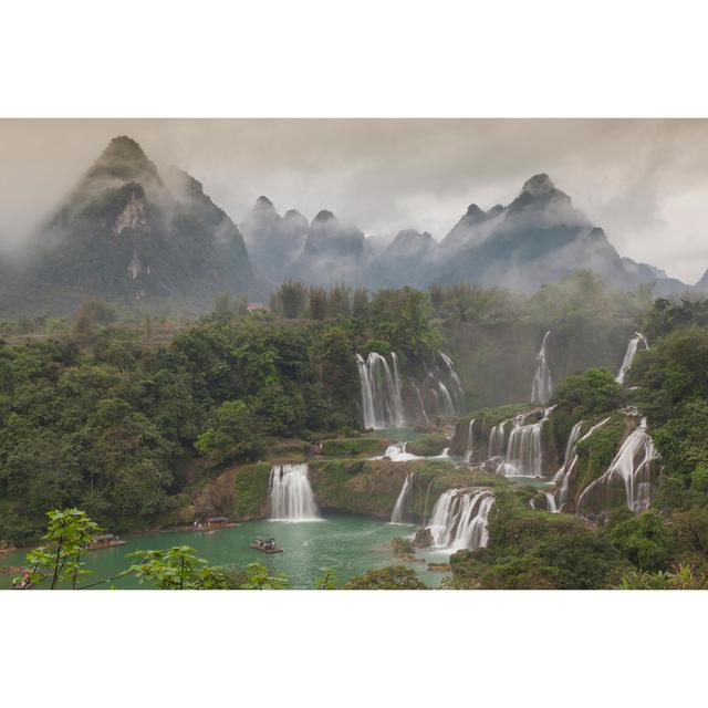 Ban Gioc Waterfall by Ktrifonov - Wrapped Canvas Photograph Union Rustic Size: 30cm H x 46cm W x 3.8cm D on Productcaster.