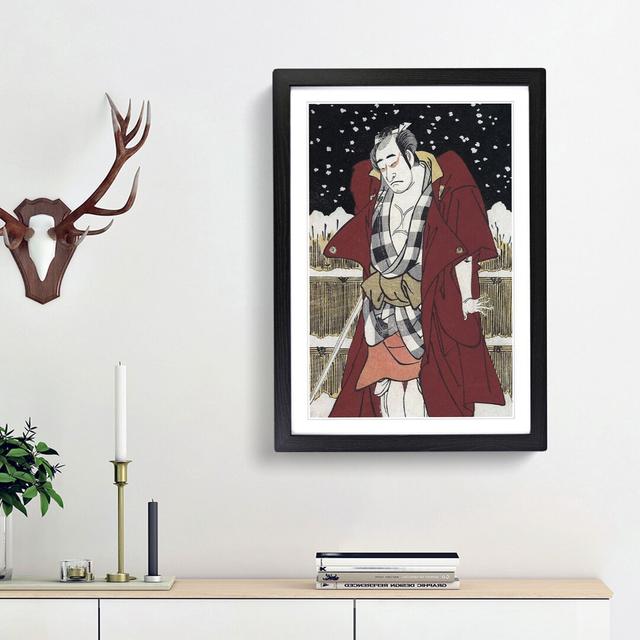 Man with a Sword by Katsukawa Shunko - Picture Frame Painting Print East Urban Home Frame Option: Black Framed, Size: 48cm H x 36cm W x 2cm D on Productcaster.