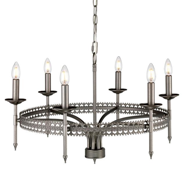 Maryam 6-Light Wagon Wheel Chandelier Union Rustic on Productcaster.