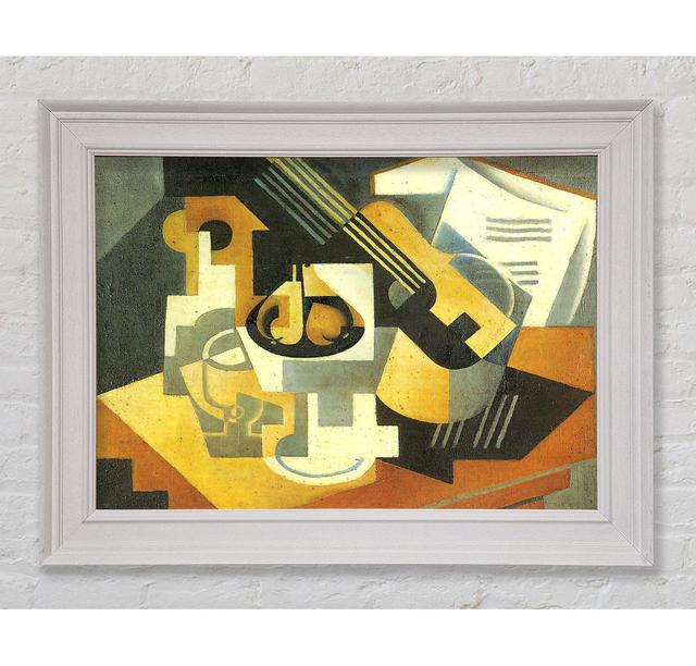 Juan Gris Guitar And Fruit Bowl 1 Framed Print Rosalind Wheeler Size: 59.7cm H x 84.1cm W x 8cm D, Format: Galway White Framed Paper on Productcaster.