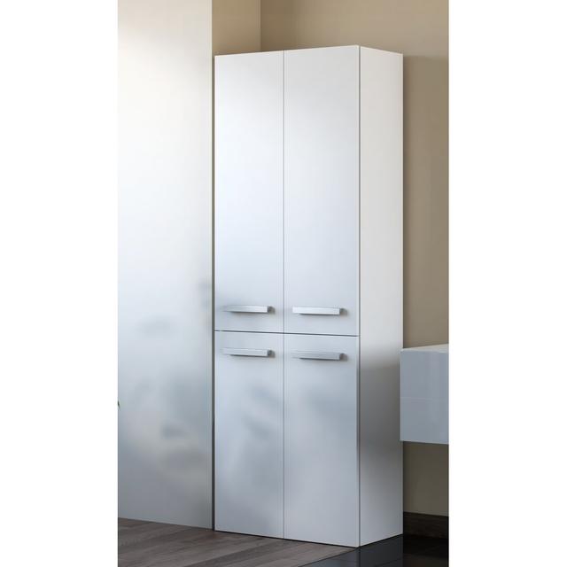 Cambree Freestanding Linen Cabinet Latitude Run Finish: White on Productcaster.