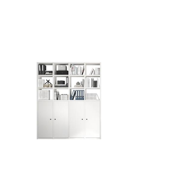 12 shelves/30cm high/4 doors/185cmB office cabinet FIF Moebel Colour: High gloss white on Productcaster.