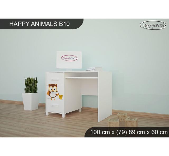 100cm Writing Desk Happy Babies Base Colour: White on Productcaster.