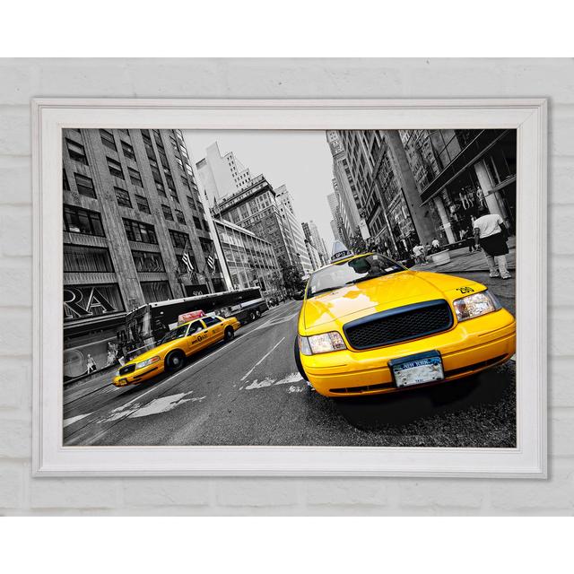 Yellow Cabs In NYC - Print Brayden Studio Size: 29.7cm H x 42cm W x 1.5cm D on Productcaster.