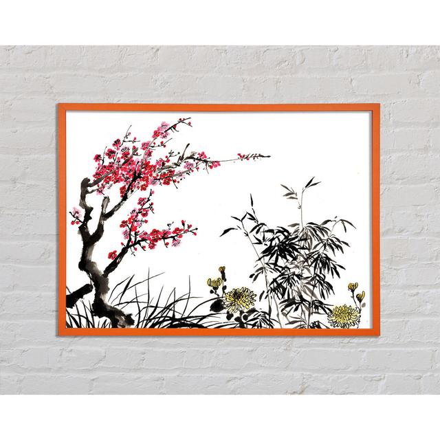 Arnera Chinese Cherry Blossom Grasses - Single Picture Frame Art Prints Ophelia & Co. Größe: 21 cm H x 29,7 cm B x 2 cm T on Productcaster.