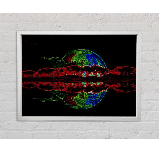 Moon Reflections - Single Picture Frame Art Prints on Canvas Bright Star Size: 84.1cm H x 118.9cm W x 3.3cm D on Productcaster.