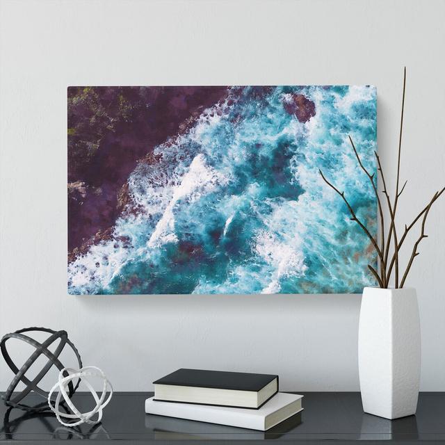 Ocean Waves In Wollongong Australia - Wrapped Canvas Painting East Urban Home Size: 50cm H x 76cm W x 3cm D on Productcaster.