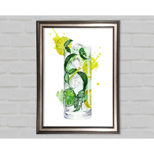 Tall Glass Of Gin And Tonic Framed Print Canora Grey Size: 42cm H x 59.7cm W on Productcaster.