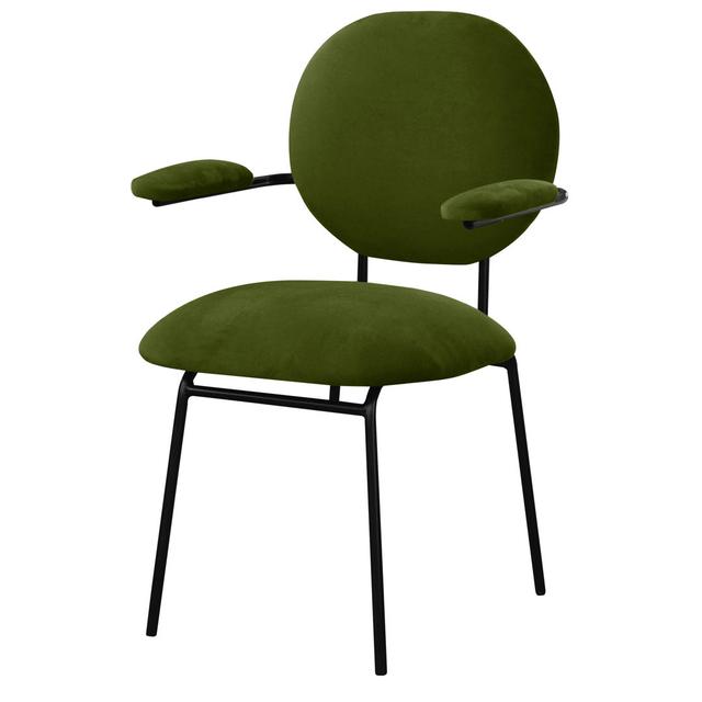 Anatol Armchair Happy Barok Upholstery Colour: Olive on Productcaster.