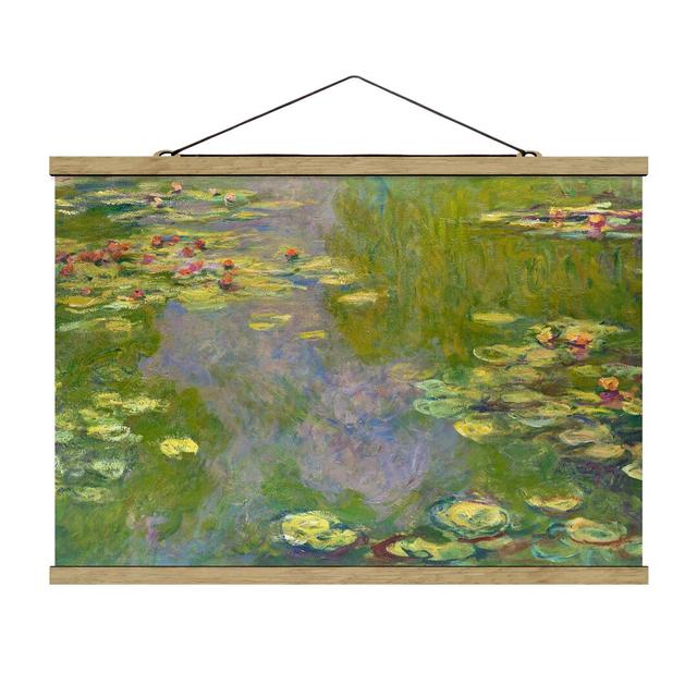 Stoffbild Grüne Seerosen von Claude Monet Rosalind Wheeler Maße: 66,5 cm H x 100 cm B x 0,3 cm T on Productcaster.