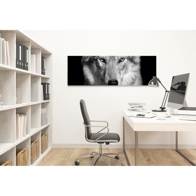 Leinwandbild Portrait – Wolf East Urban Home Größe: 120 L x 40 B on Productcaster.