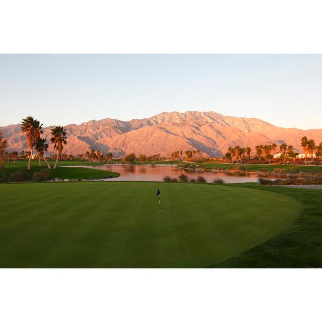 Sunrise Desert Landscape Of A Golf Course by Constantgardener - No Frame Art Prints on Canvas 17 Stories Size: 20cm H x 30cm W on Productcaster.