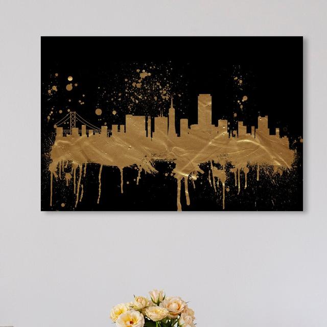 San Francisco Skyline - No Frame Print on Canvas East Urban Home Size: 76.2 cm H x 114.3 cm W on Productcaster.