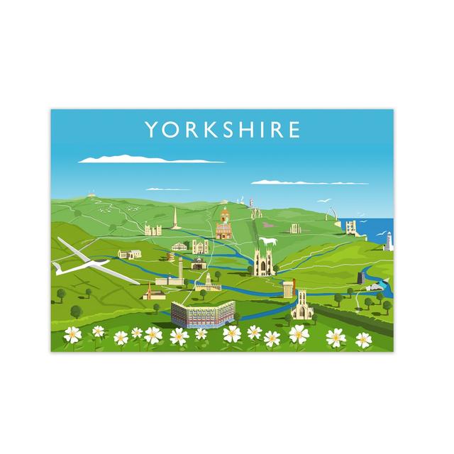 Yorkshire by Richard O'Neill - Graphic Art Print on Paper 17 Stories Size: 59.4 cm H x 81.4 cm W on Productcaster.