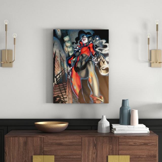 Harley Quinn - Gun Smoke Vintage Advertisement on Canvas East Urban Home on Productcaster.