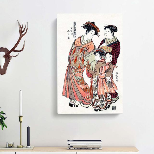 Courtesan Shiratama by Isoda Koryusai - Wrapped Canvas Painting East Urban Home Size: 50cm H x 35cm W x 3cm D on Productcaster.