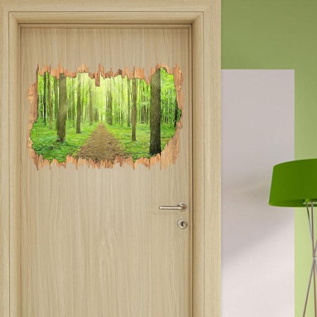 Wandtattoo Sonnenlicht bricht in den Wald herein East Urban Home on Productcaster.