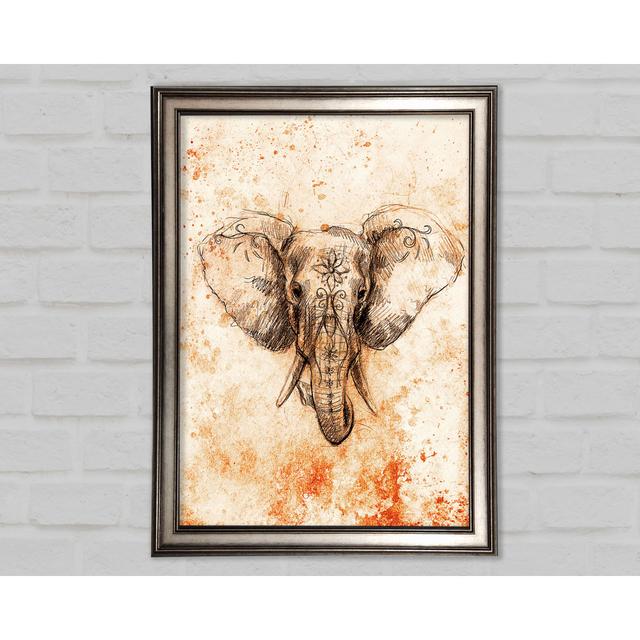 Indian Elephant Framed Print August Grove Size: 59.7cm H x 84.1cm W on Productcaster.