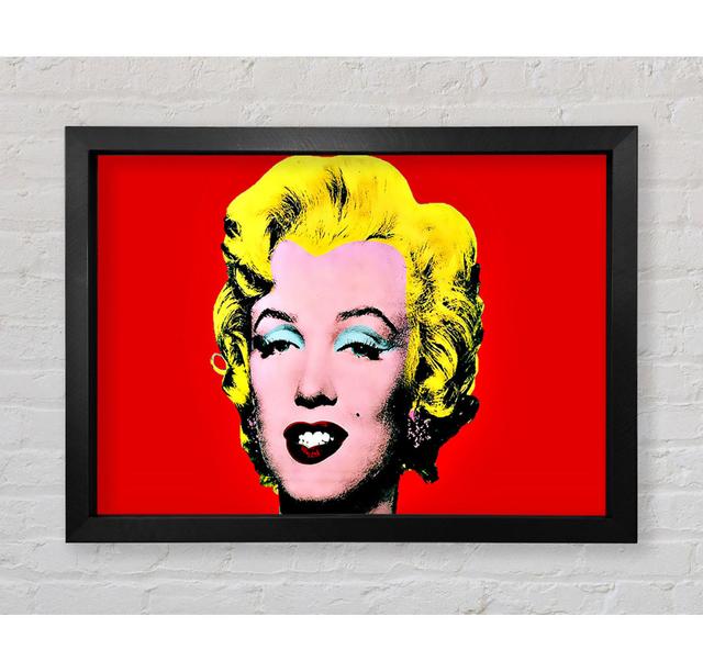 Marilyn Monroe Red - Single Picture Frame Art Prints Bright Star Size: 100cm H x 141.4cm W x 3.4cm D on Productcaster.