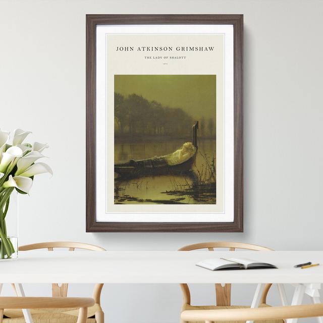 The Lady Of Shalott by John Atkinson Grimshaw - Picture Frame Painting East Urban Home Frame Option: Walnut Framed, Size: 65cm H x 48cm W x 2cm D on Productcaster.