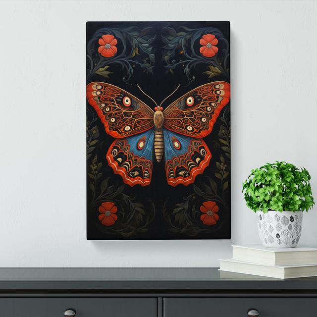 Moth Hard Edge - No Frame Print Brambly Cottage Size: 50cm H x 35cm W x 3cm D on Productcaster.