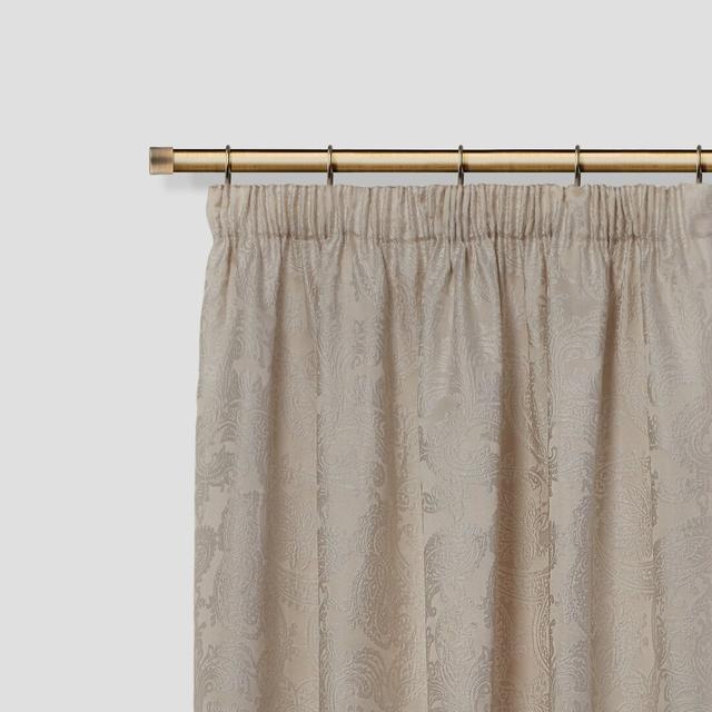 Full Stop Curtain Single Pole Wade Logan Finish: Antique Brass, Size: 1.6 - 3m on Productcaster.