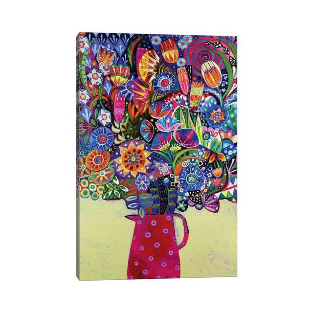 Joy In A Jug by Imogen Skelley - Wrapped Canvas Painting ClassicLiving Size: 30.48cm H x 20.32cm W x 1.9cm D on Productcaster.