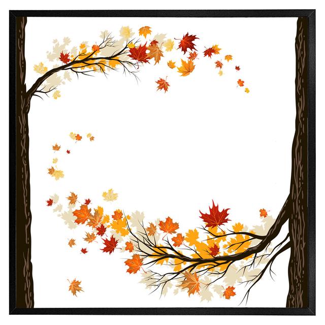 Blasdell Autumn Trees - Print ClassicLiving Size: 31cm H x 31cm W x 4cm D, Format: Black Framed on Productcaster.