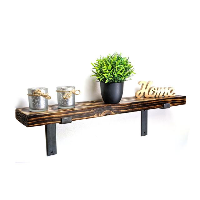 Hinojosa Bracket Shelf with Reclaimed Wood Alpen Home Size: 24cm H x 70cm W x 22cm D on Productcaster.