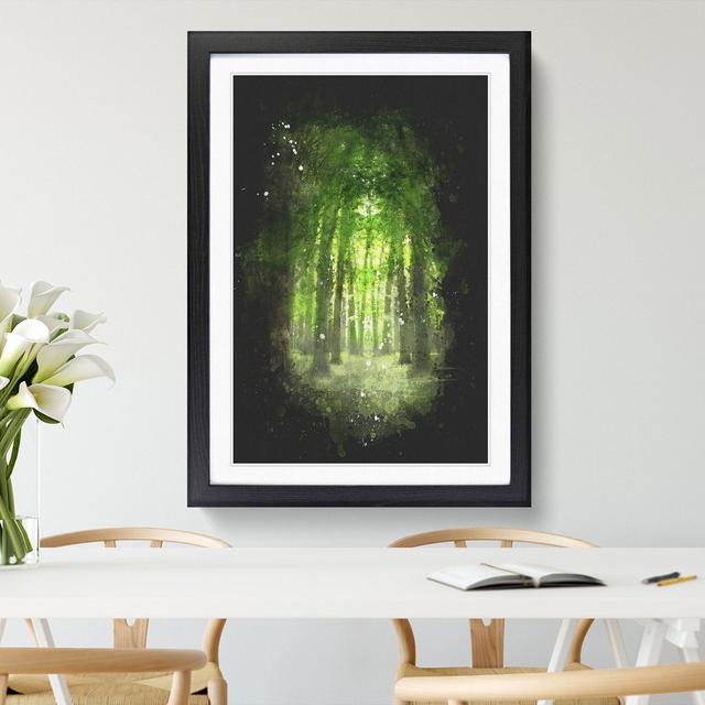 Green Forest Vol.2 - Picture Frame Graphic Art East Urban Home Size: 48cm H x 36cm W x 2cm D, Frame Option: Black Framed on Productcaster.