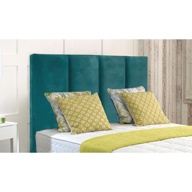 Dayna Upholstered Headboard Canora Grey Size: Double (4'6), Colour: Teal on Productcaster.