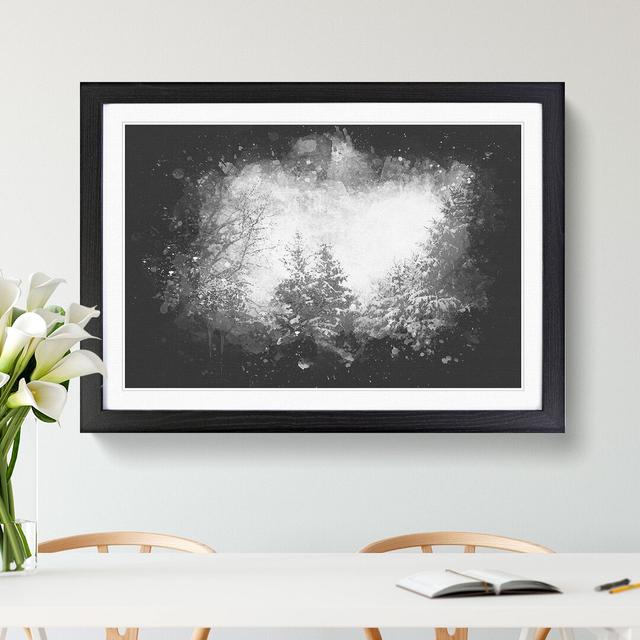 Winter Forest Vol.1 Paint Splash - Picture Frame Graphic Art East Urban Home Size: 48cm H x 65cm W x 2cm D, Frame Option: Black on Productcaster.