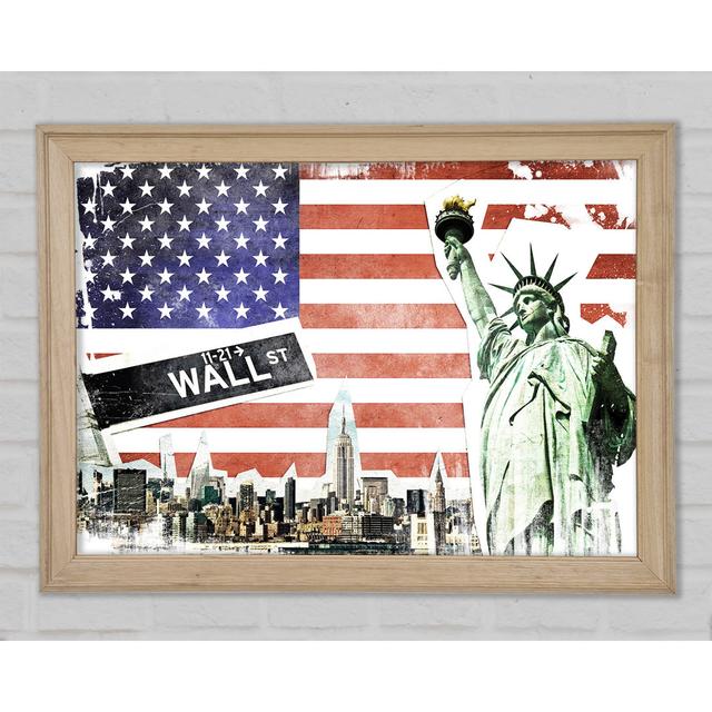 Montage Of NYC - Single Picture Frame Art Prints Rosalind Wheeler Size: 84.1cm H x 118.9cm W x 1.5cm D on Productcaster.