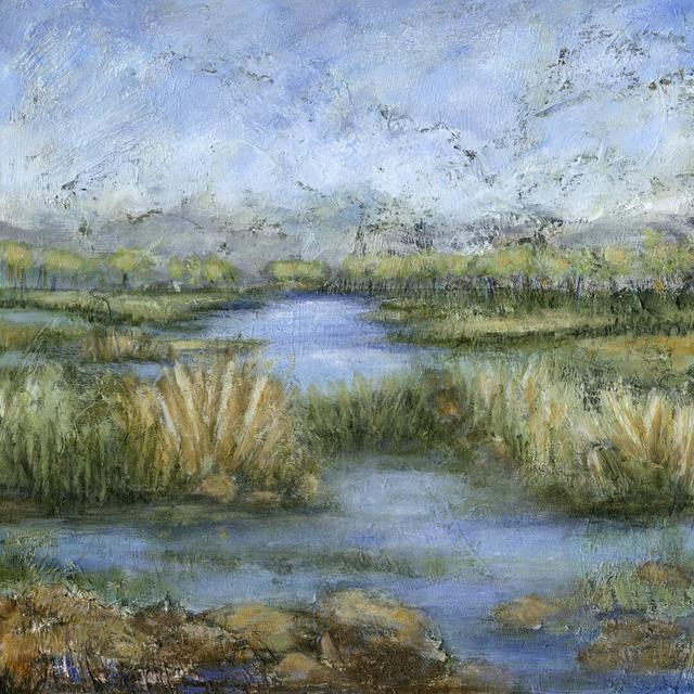 Marshland II by Beverly Crawford - Wrapped Canvas Painting Rosalind Wheeler Size: 76cm H x 76cm W on Productcaster.