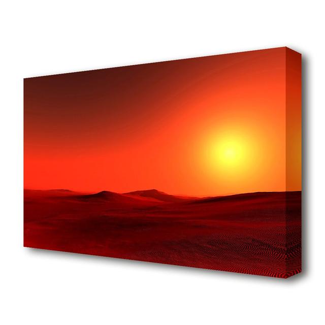 'Sahara Sunset' - Wrapped Canvas Photograph Print East Urban Home Size: 101.6 cm H x 142.2 cm W x 4.4 cm D on Productcaster.