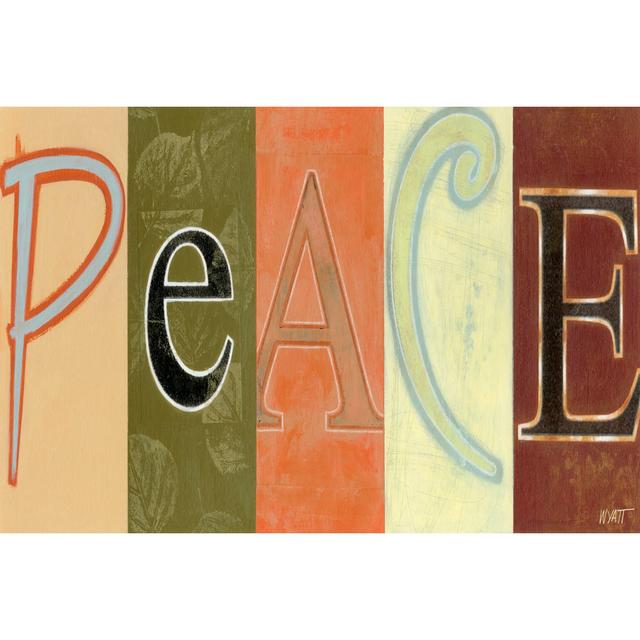 Peace Panel by Norman Wyatt Jr. - Wrapped Canvas Typography Rosalind Wheeler Size: 81cm H x 122cm W x 3.8cm D on Productcaster.