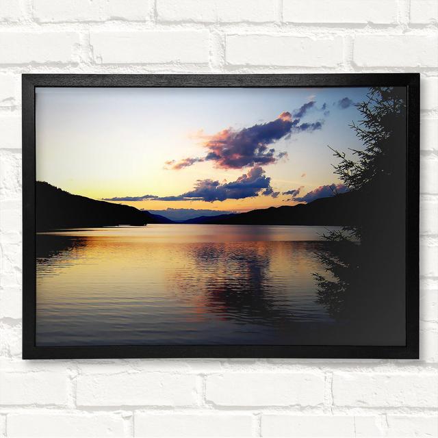 Tranquil Lake Reflections Framed Print House of Hampton Size: 42cm H x 59.7cm W on Productcaster.