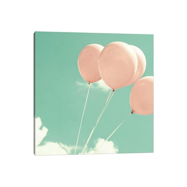 Blush Pink Balloons by Caroline Mint - Photograph Print on Canvas Ebern Designs Format: Wrapped Canvas, Size: 30.48cm H x 30.48cm W x 1.91cm D on Productcaster.