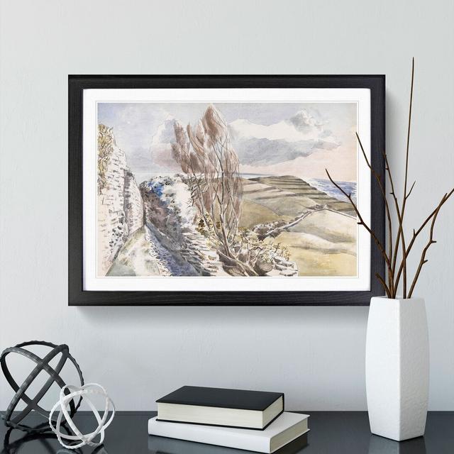 Worth Matravers in Dorset by Paul Nash - Picture Frame Painting East Urban Home Size: 36cm H x 48cm W x 2cm D, Frame Option: Black Framed on Productcaster.