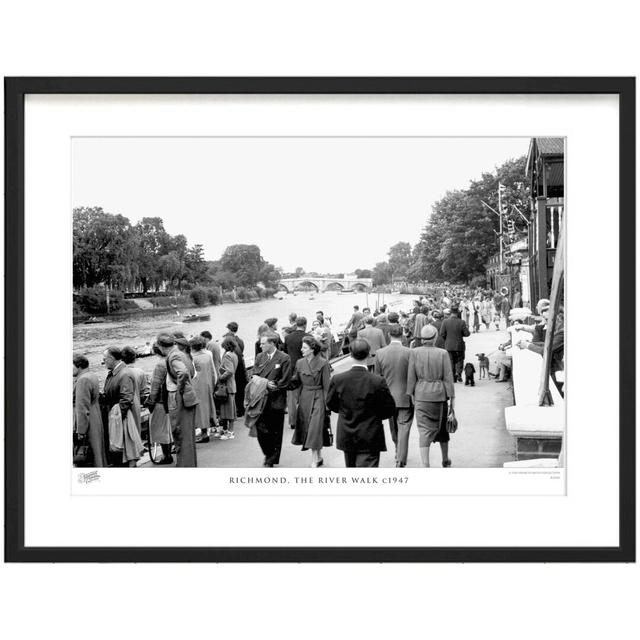 'Richmond, the River Walk C1947' by Francis Frith - Picture Frame Photograph Print on Paper The Francis Frith Collection Size: 28cm H x 36cm W x 2.3cm on Productcaster.