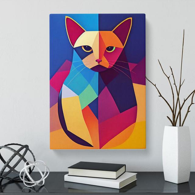 Abstract Cat Vol.1 - Wrapped Canvas Graphic Art George Oliver Size: 60cm H x 40cm W x 3cm D on Productcaster.