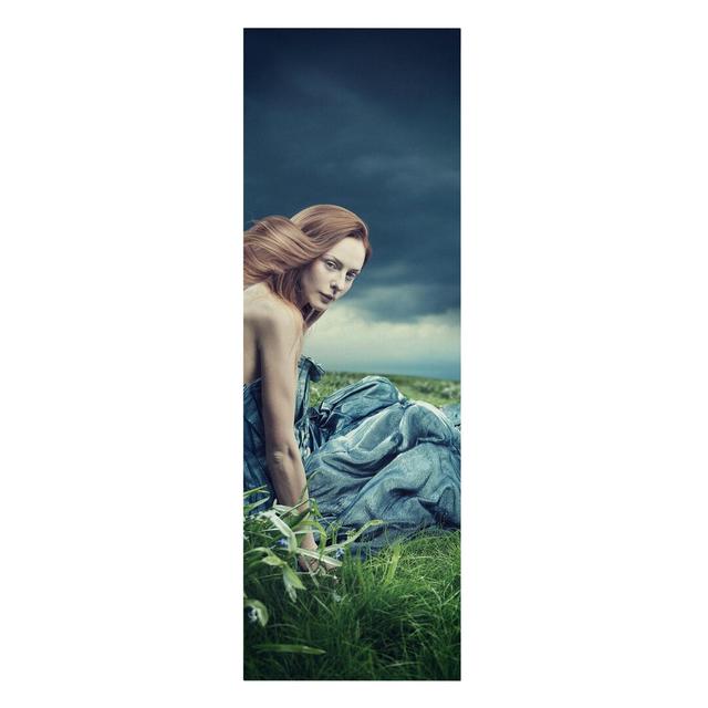 Woman in a Storm - Wrapped Canvas Art Print Ebern Designs Format: Canvas 260g/m², Size: 120cm H x 40cm W on Productcaster.